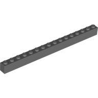 Lego kostka (kostička) 1x16, tmavě modro šedá (4210783)